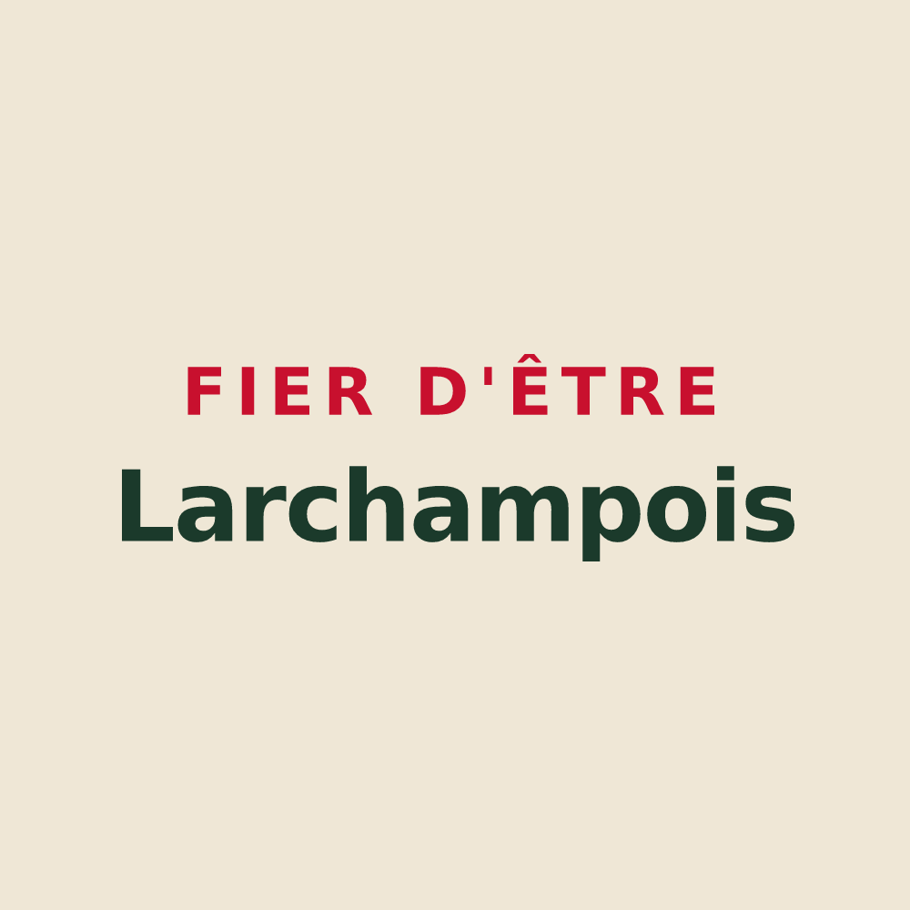 Tote bag « Fier d'être Larchampois » — design pour Larchamp