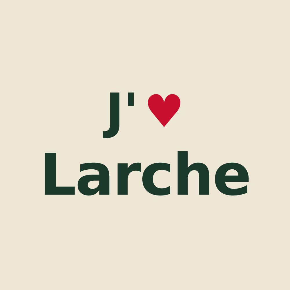 Tote bag personnalisé Larche — design J'aime Larche