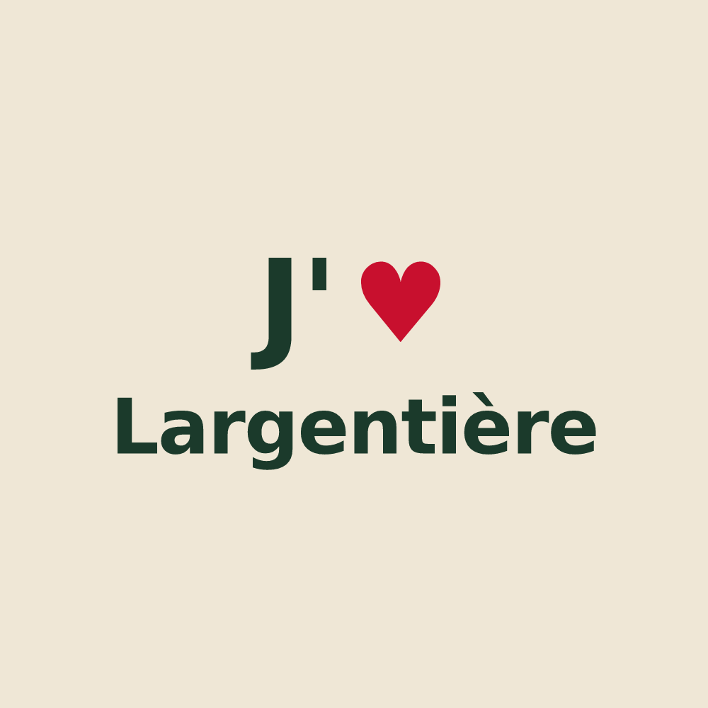 Tote bag personnalisé Largentière — design J'aime Largentière