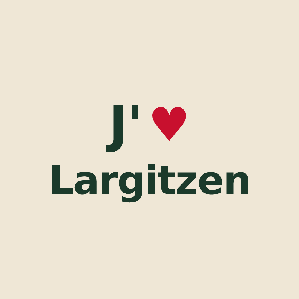 Tote bag personnalisé Largitzen — design J'aime Largitzen