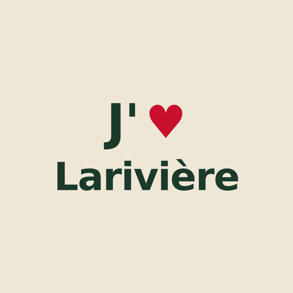 Tote bag personnalisé Larivière — design J'aime Larivière