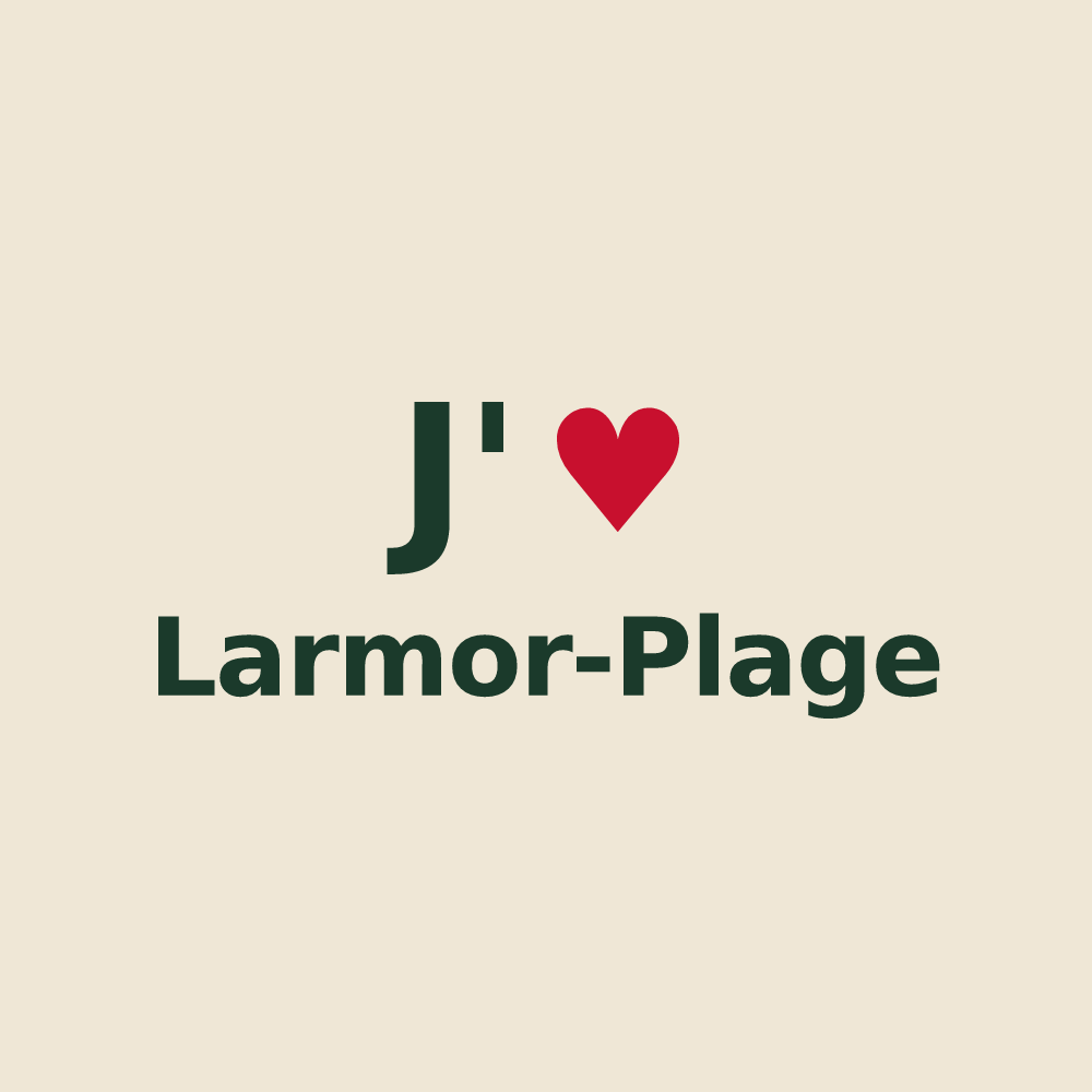 Tote bag personnalisé Larmor-Plage — design J'aime Larmor-Plage