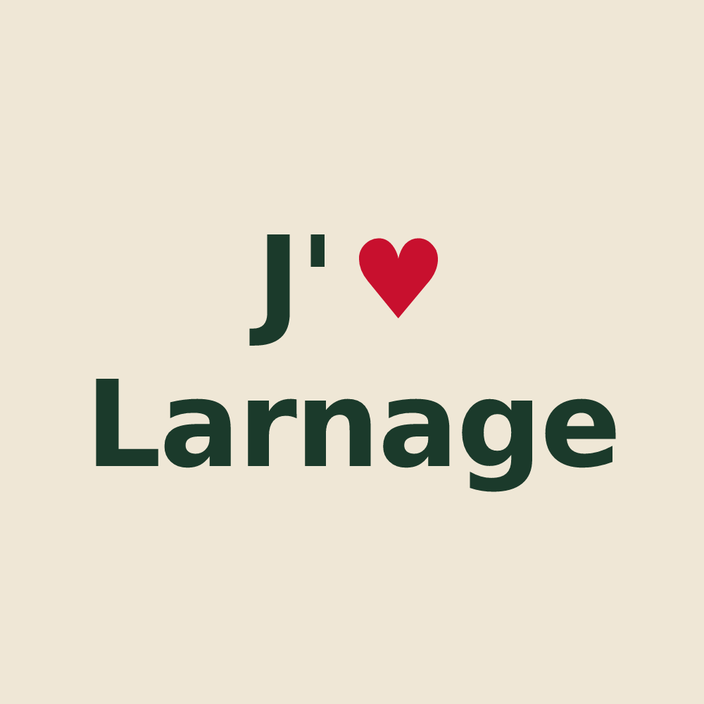 Tote bag personnalisé Larnage — design J'aime Larnage