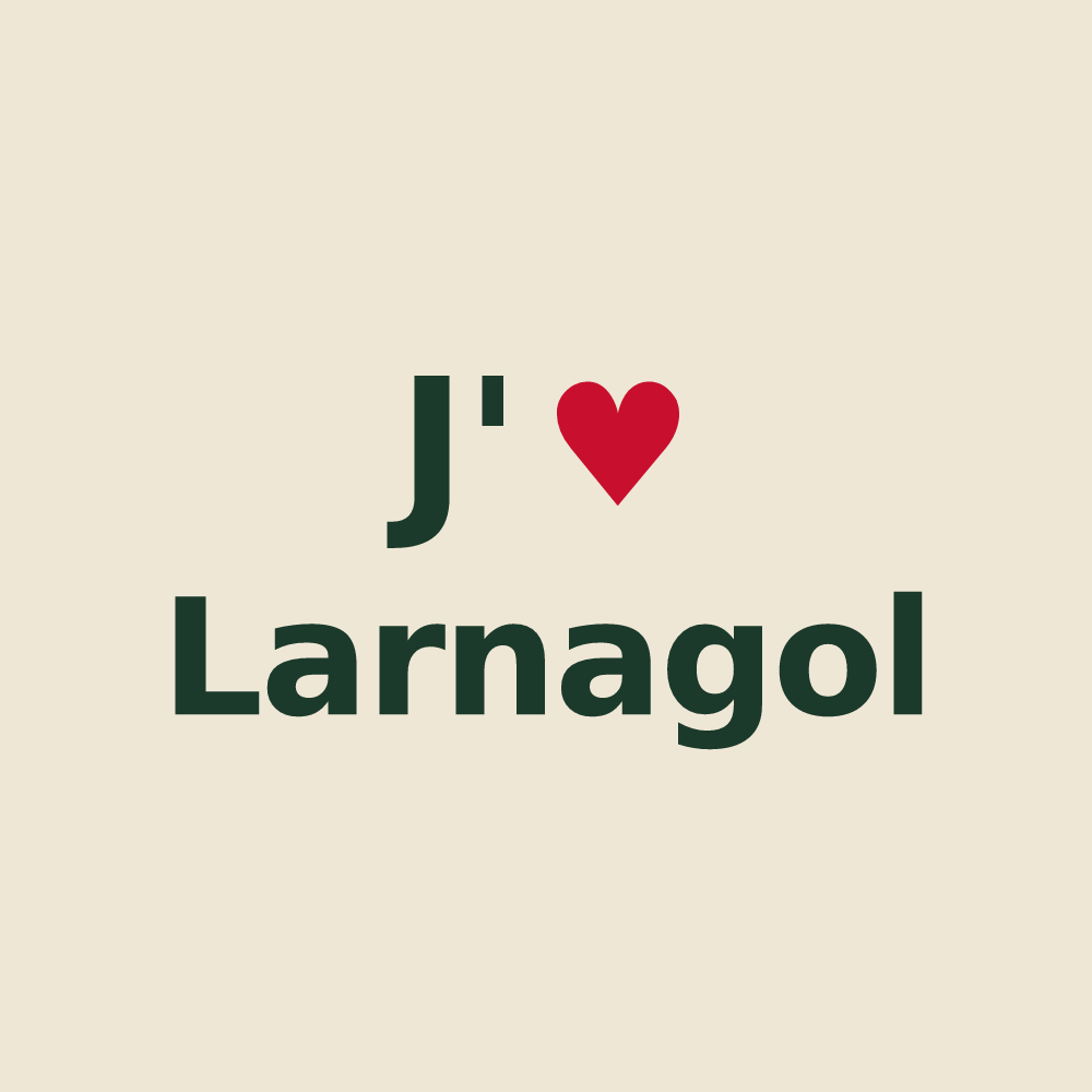 Tote bag personnalisé Larnagol — design J'aime Larnagol