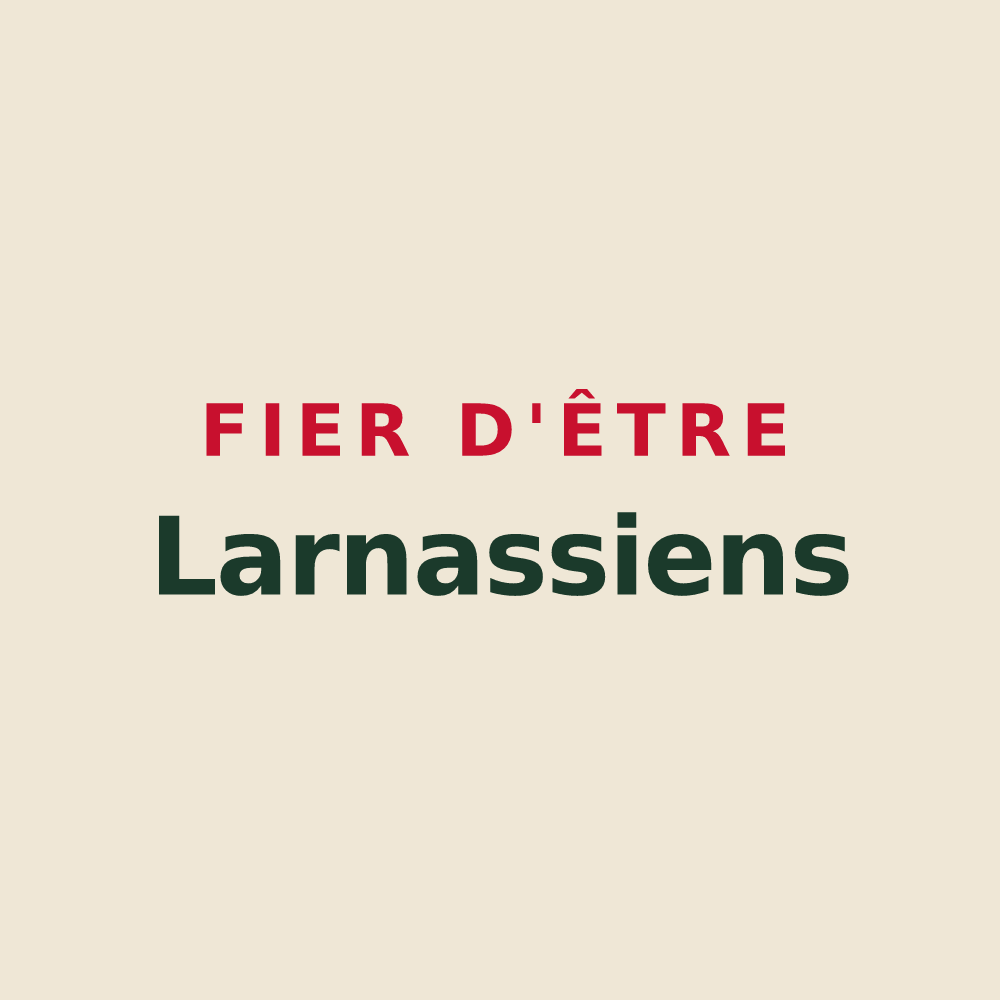 Tote bag « Fier d'être Larnassiens » — design pour Larnas