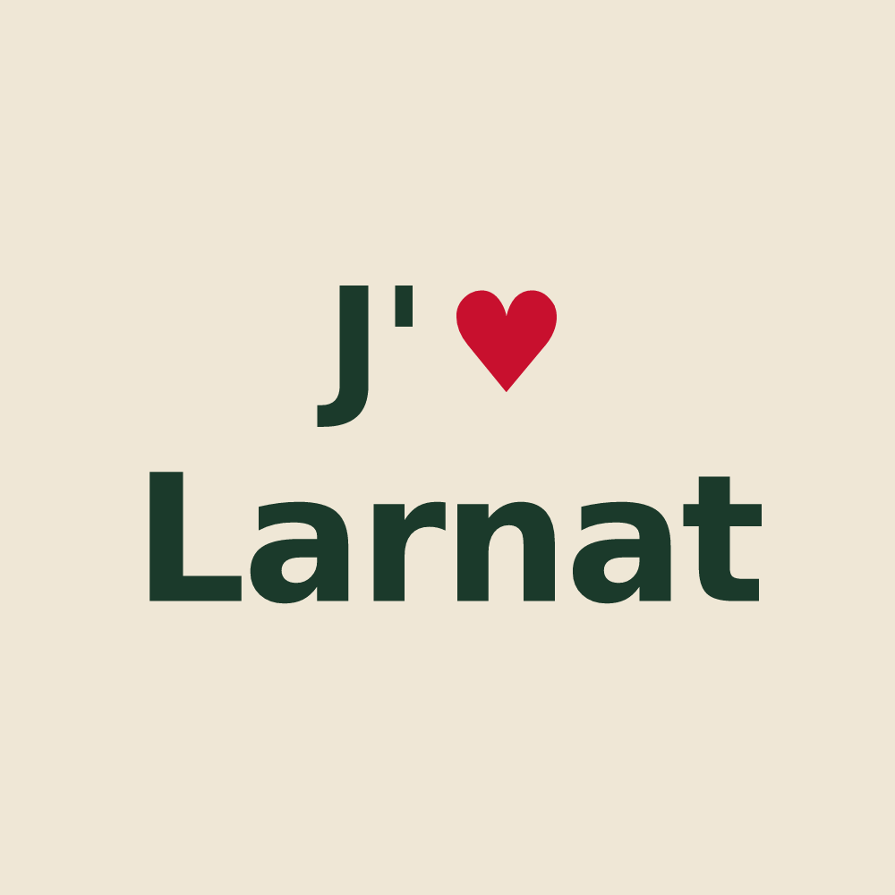 Tote bag personnalisé Larnat — design J'aime Larnat