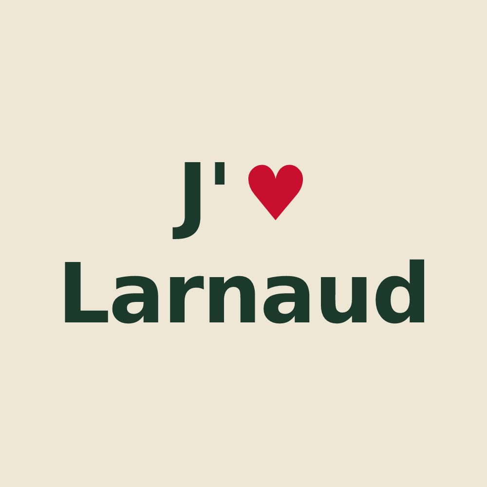 Tote bag personnalisé Larnaud — design J'aime Larnaud
