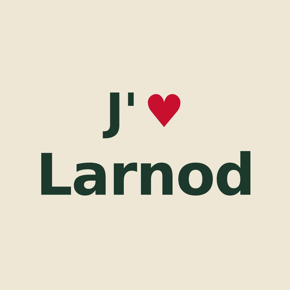 Tote bag personnalisé Larnod — design J'aime Larnod