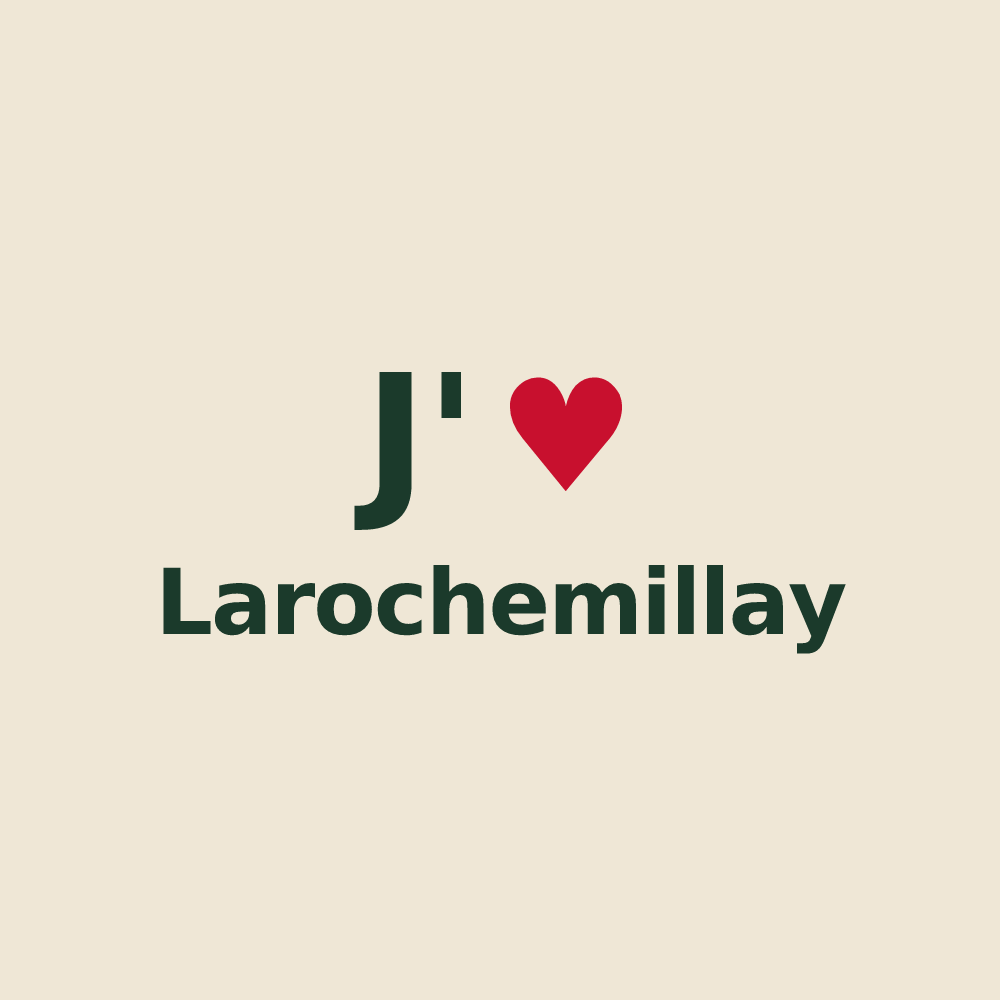 Tote bag personnalisé Larochemillay — design J'aime Larochemillay