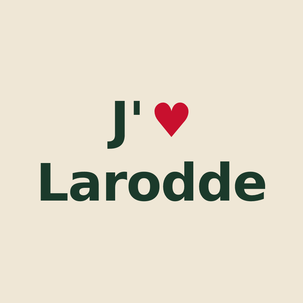 Tote bag personnalisé Larodde — design J'aime Larodde