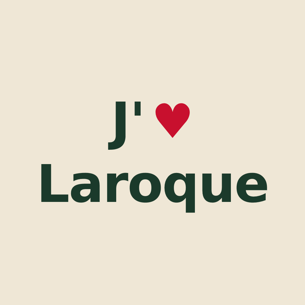 Tote bag personnalisé Laroque — design J'aime Laroque