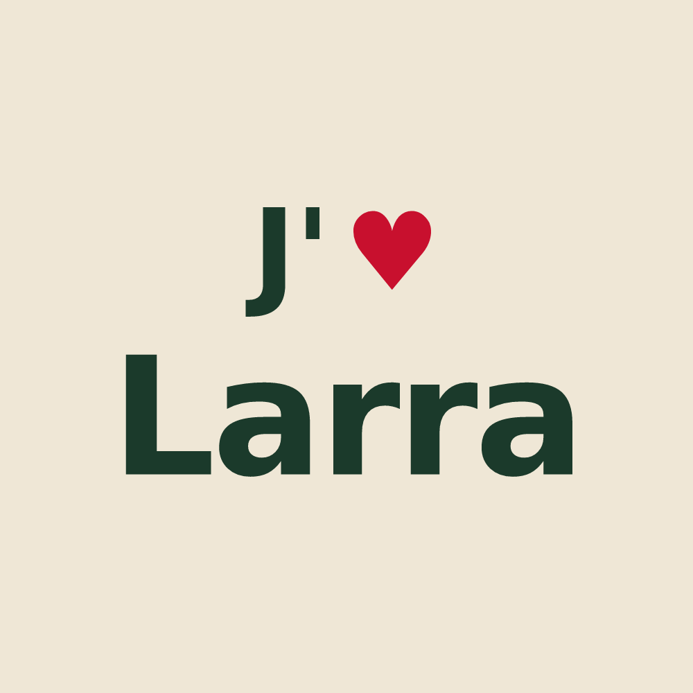 Tote bag personnalisé Larra — design J'aime Larra