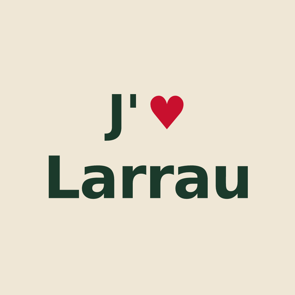 Tote bag personnalisé Larrau — design J'aime Larrau