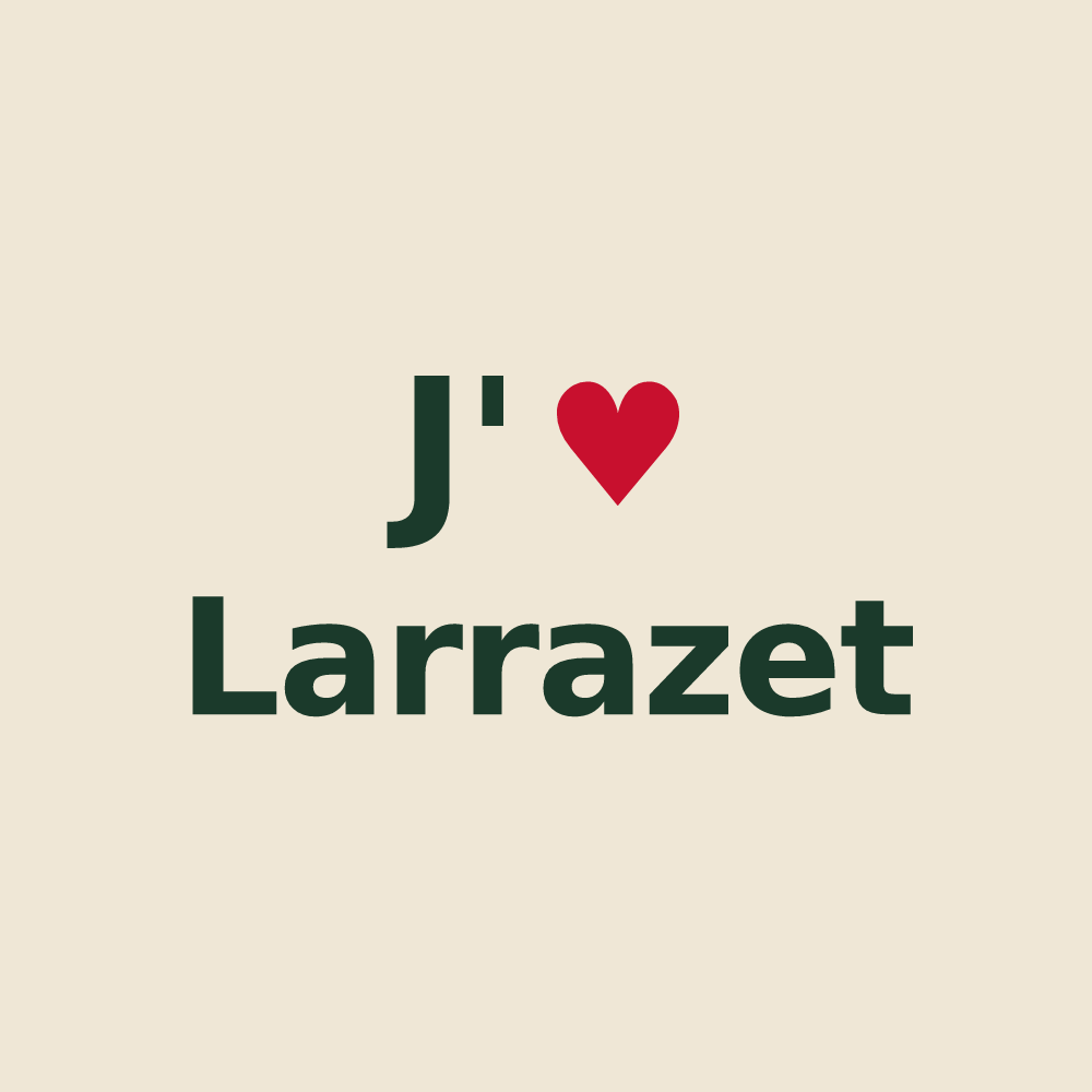Tote bag personnalisé Larrazet — design J'aime Larrazet