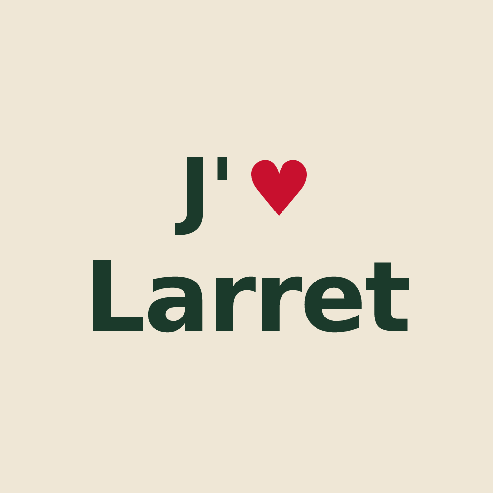 Tote bag personnalisé Larret — design J'aime Larret