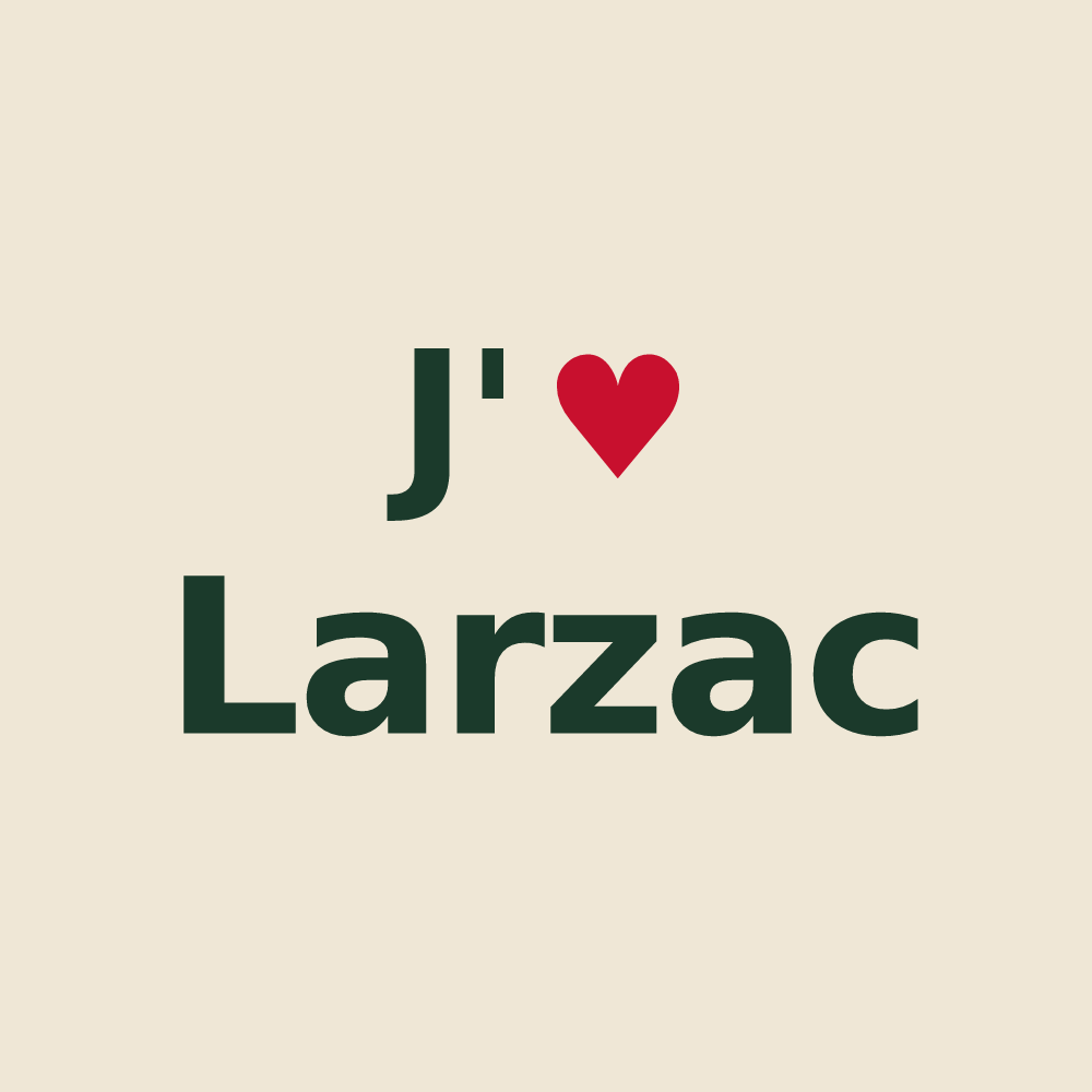 Tote bag personnalisé Larzac — design J'aime Larzac