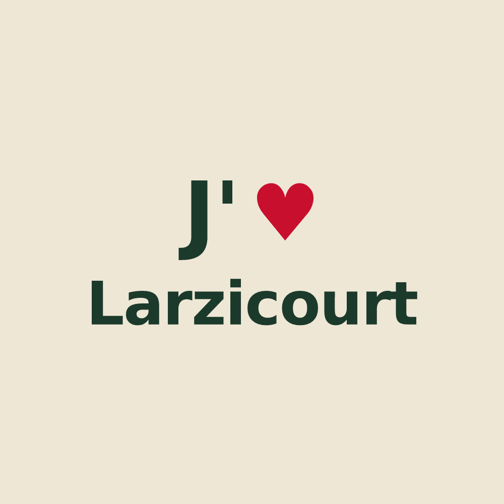 Tote bag personnalisé Larzicourt — design J'aime Larzicourt