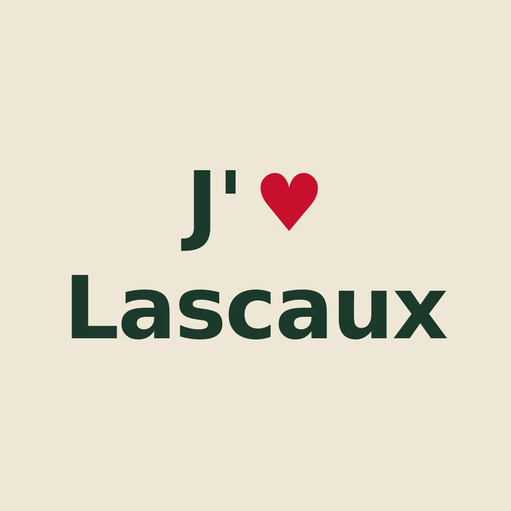 Tote bag personnalisé Lascaux — design J'aime Lascaux