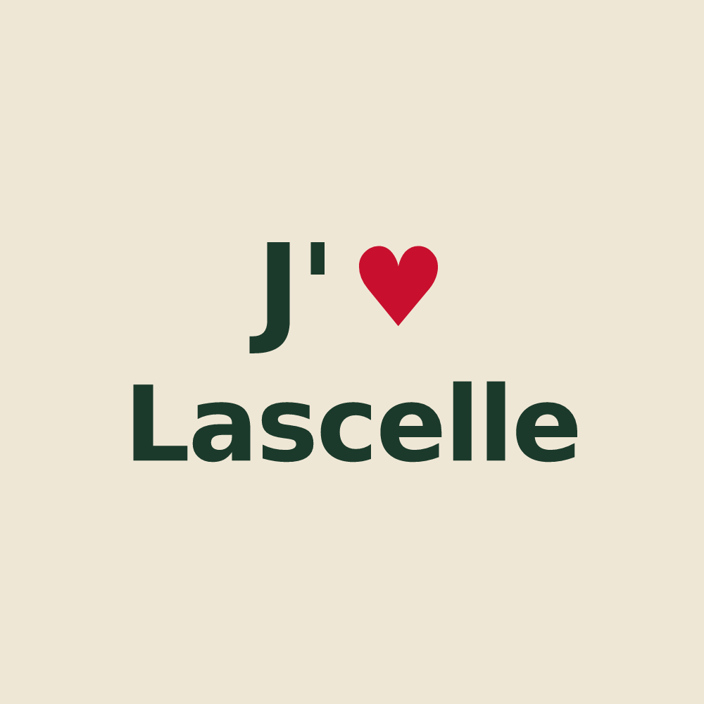 Tote bag personnalisé Lascelle — design J'aime Lascelle