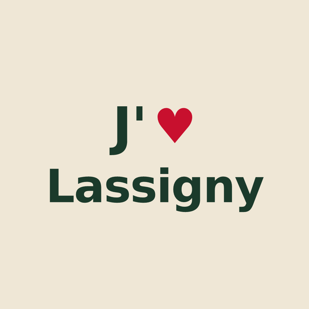 Tote bag personnalisé Lassigny — design J'aime Lassigny