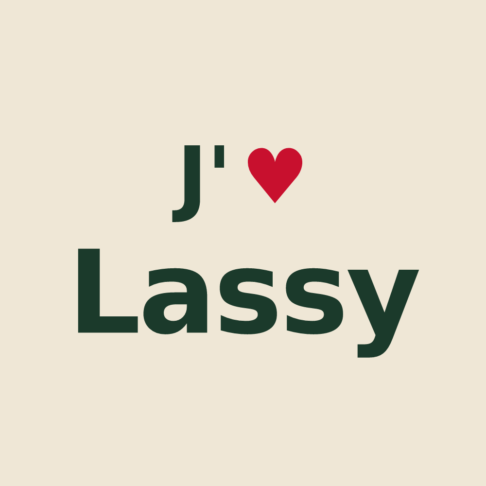 Tote bag personnalisé Lassy — design J'aime Lassy