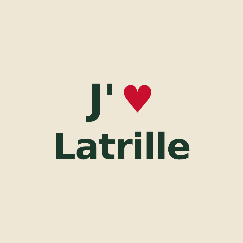 Tote bag personnalisé Latrille — design J'aime Latrille