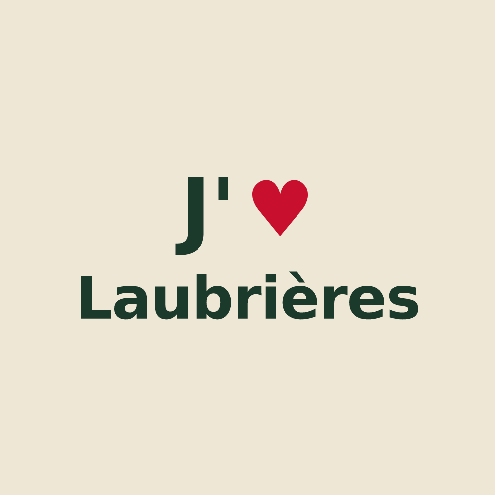 Tote bag personnalisé Laubrières — design J'aime Laubrières