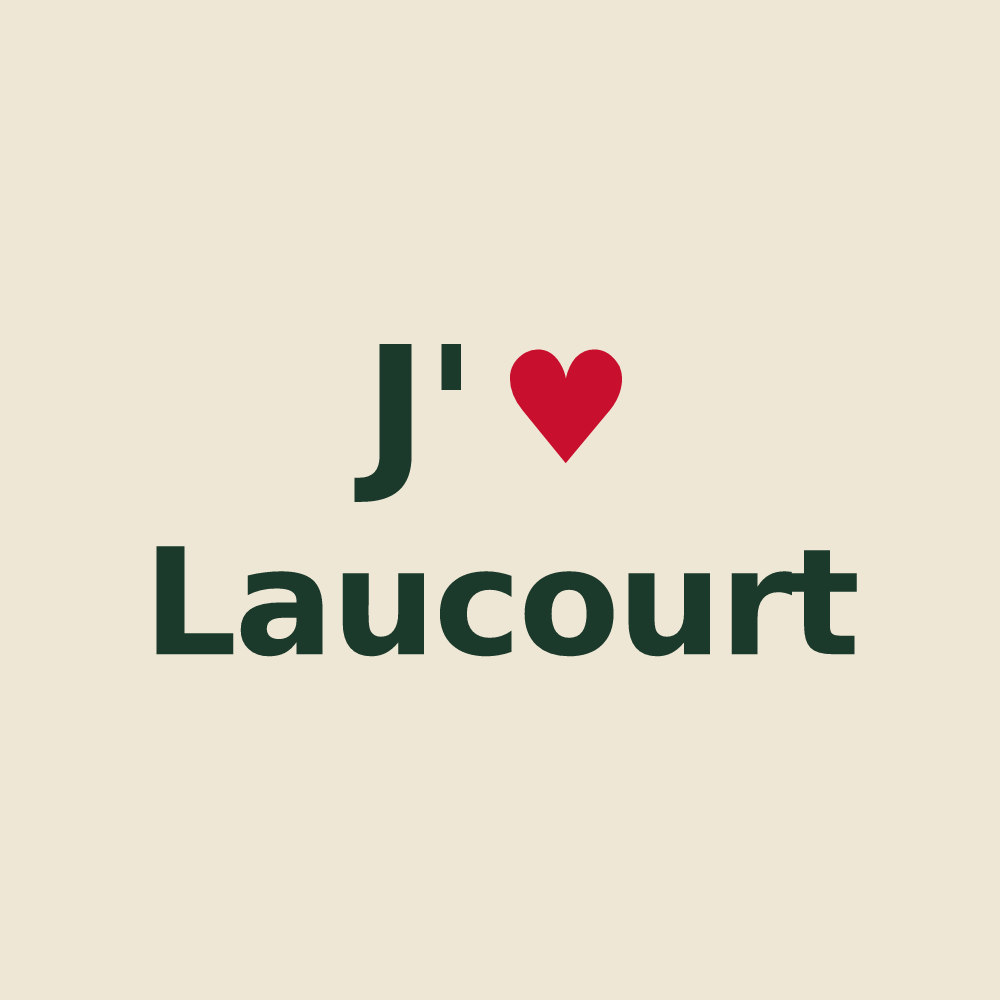 Tote bag personnalisé Laucourt — design J'aime Laucourt