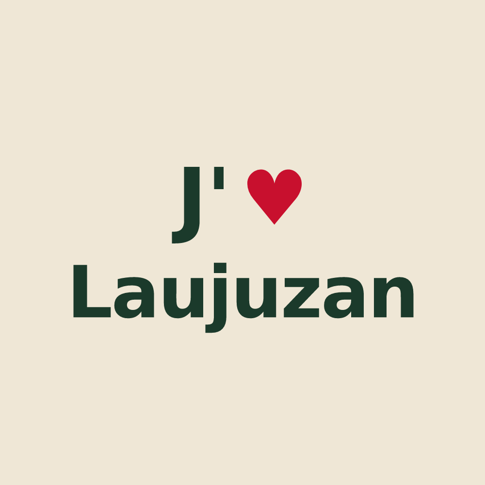 Tote bag personnalisé Laujuzan — design J'aime Laujuzan