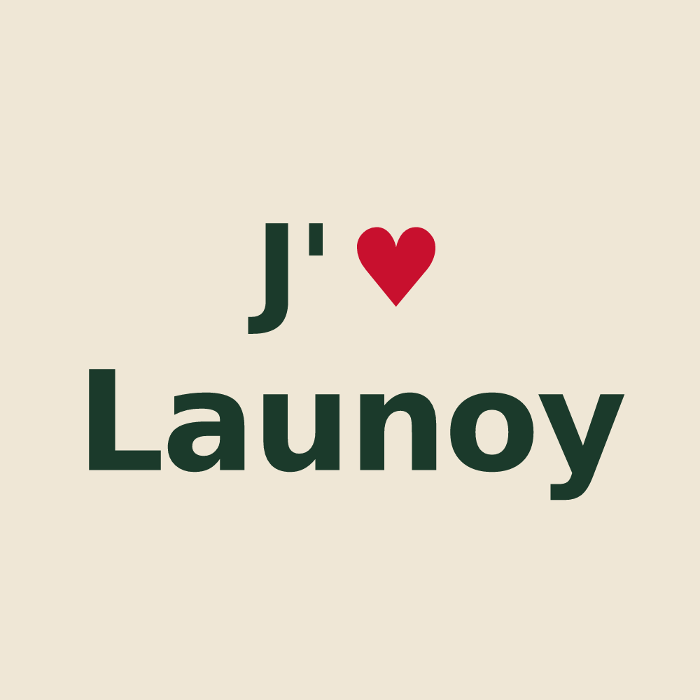 Tote bag personnalisé Launoy — design J'aime Launoy