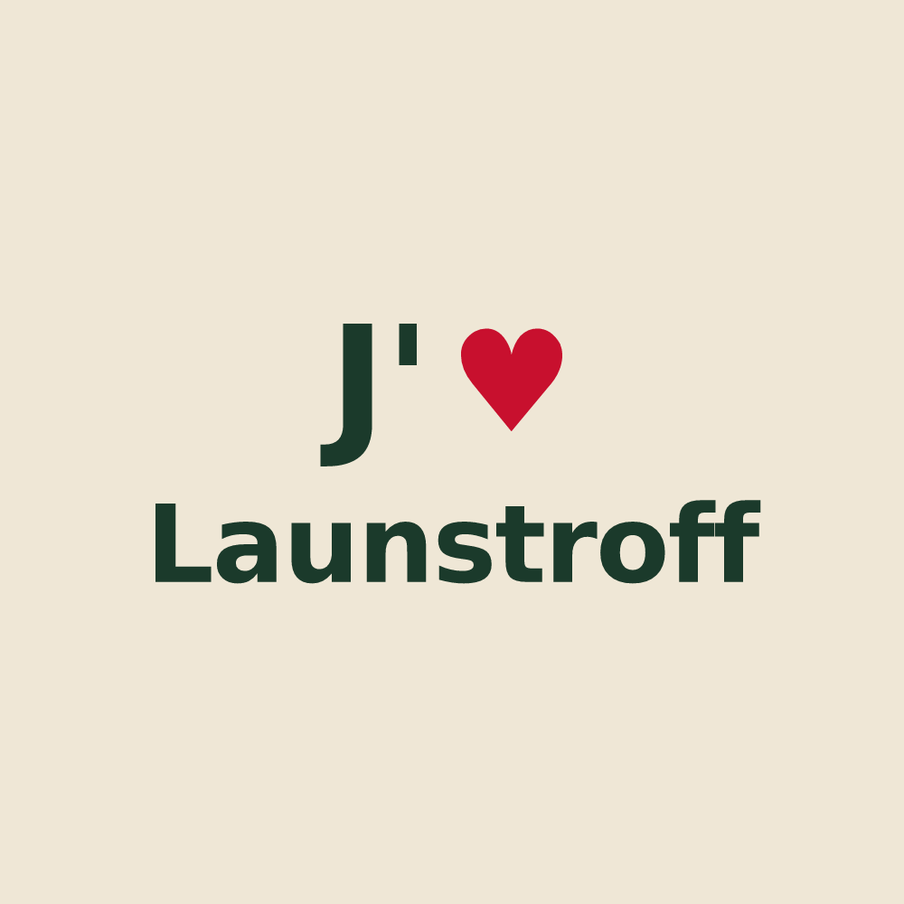 Tote bag personnalisé Launstroff — design J'aime Launstroff