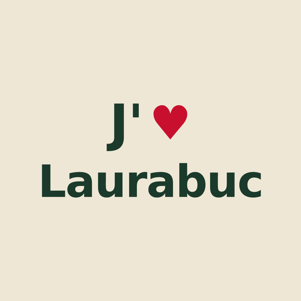 Tote bag personnalisé Laurabuc — design J'aime Laurabuc