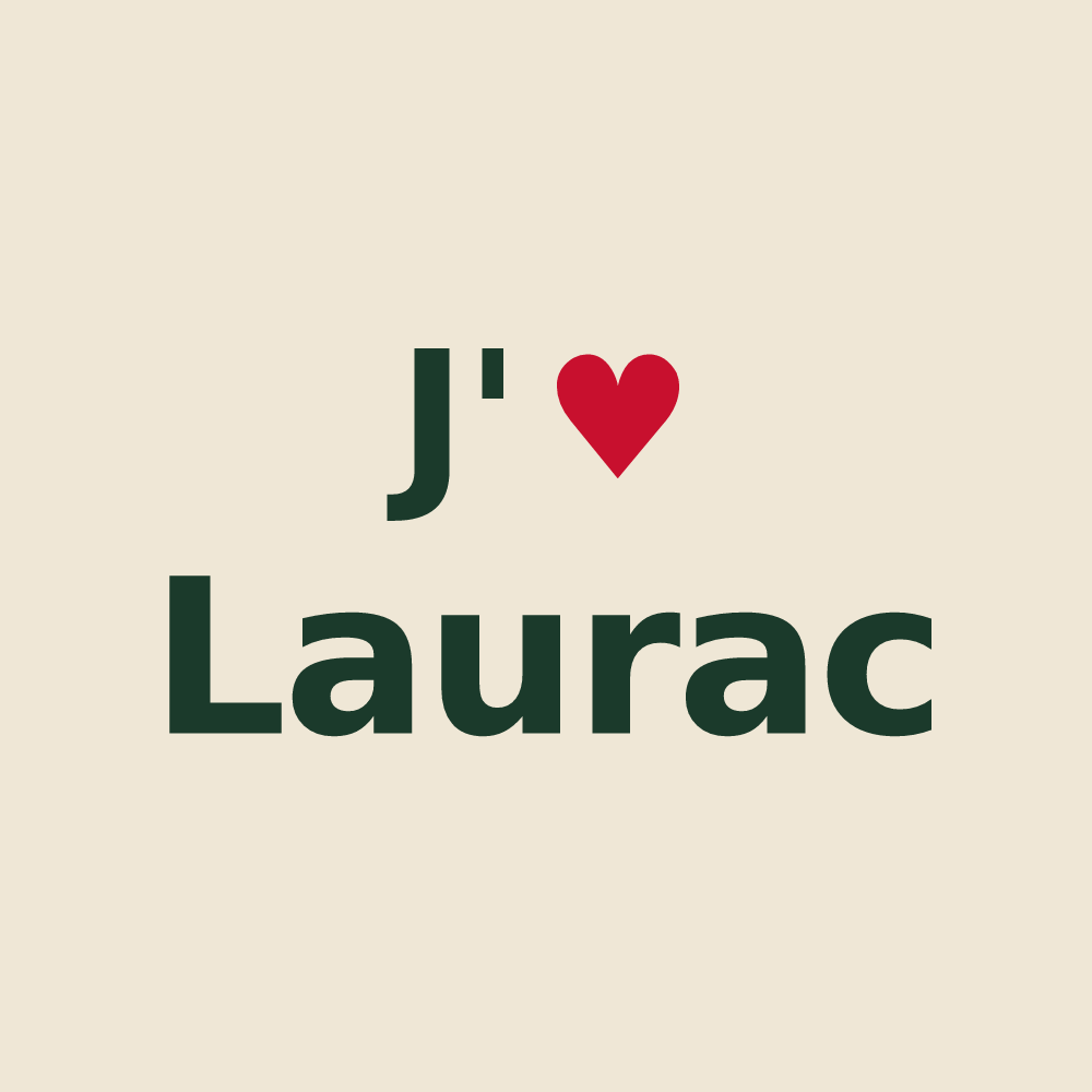 Tote bag personnalisé Laurac — design J'aime Laurac