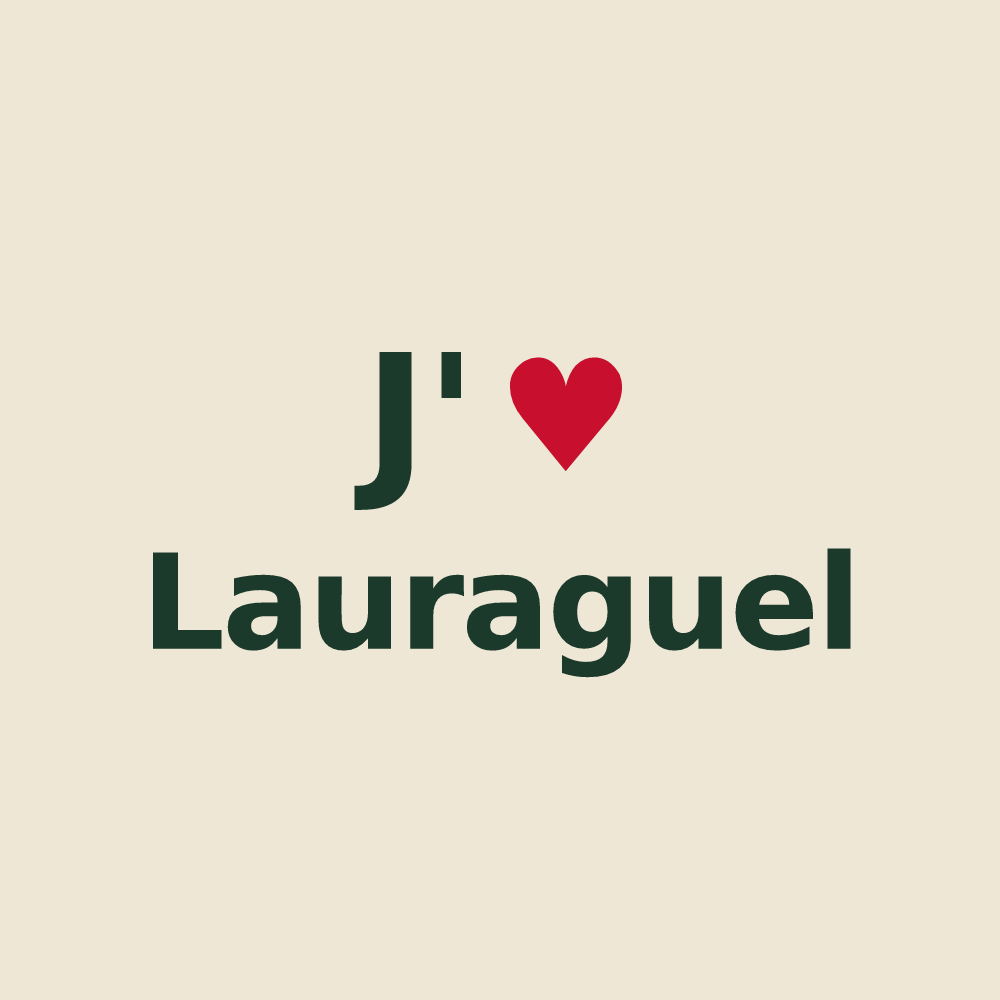 Tote bag personnalisé Lauraguel — design J'aime Lauraguel