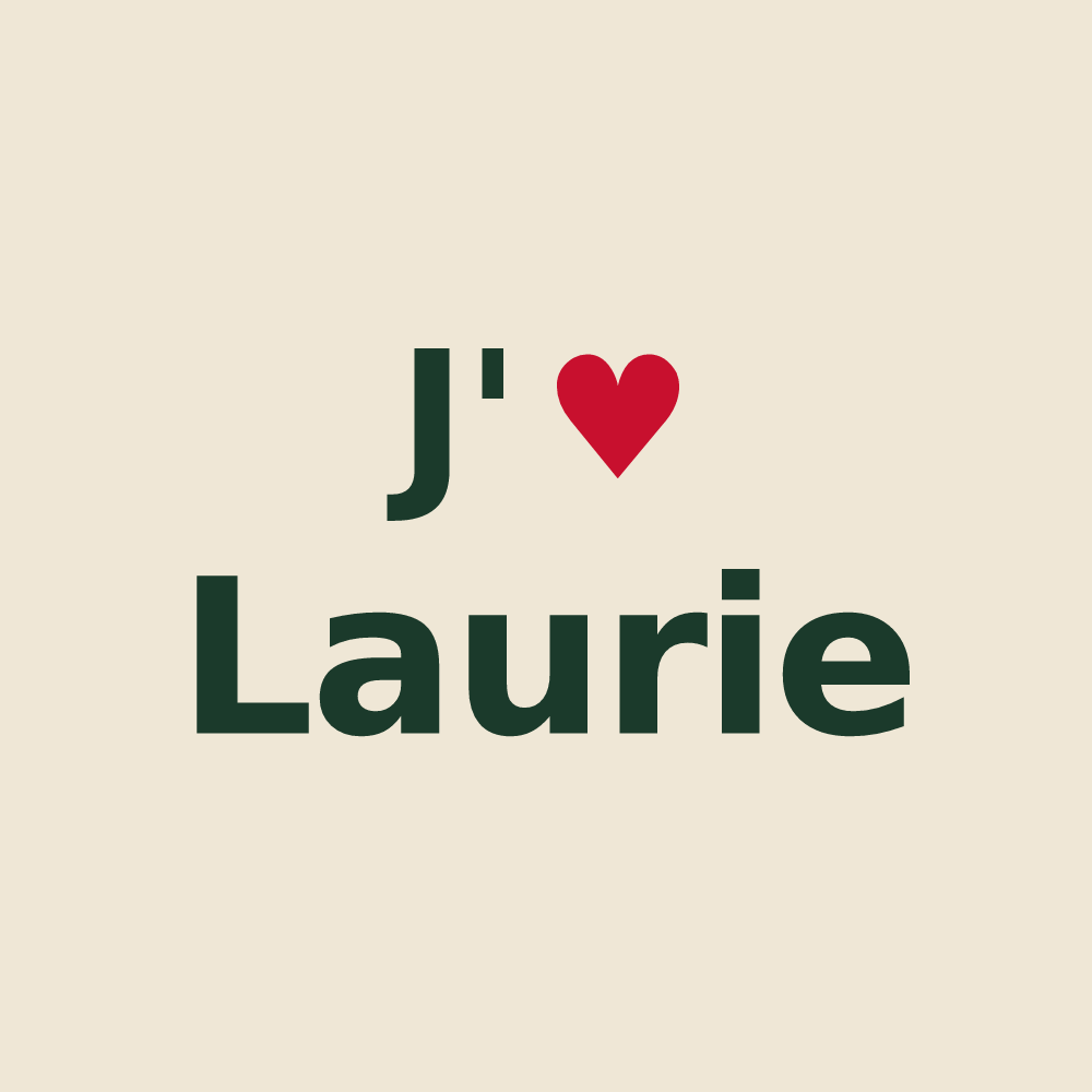 Tote bag personnalisé Laurie — design J'aime Laurie