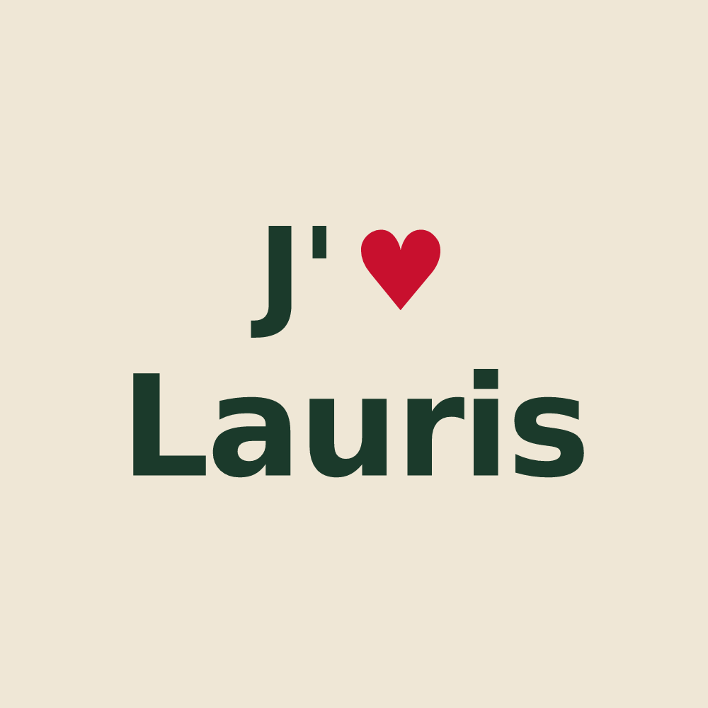 Tote bag personnalisé Lauris — design J'aime Lauris