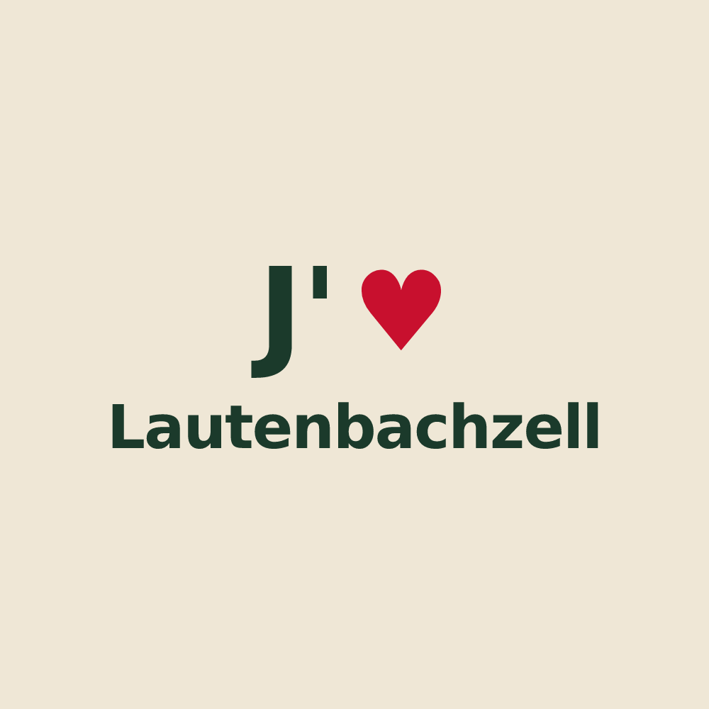 Tote bag personnalisé Lautenbachzell — design J'aime Lautenbachzell