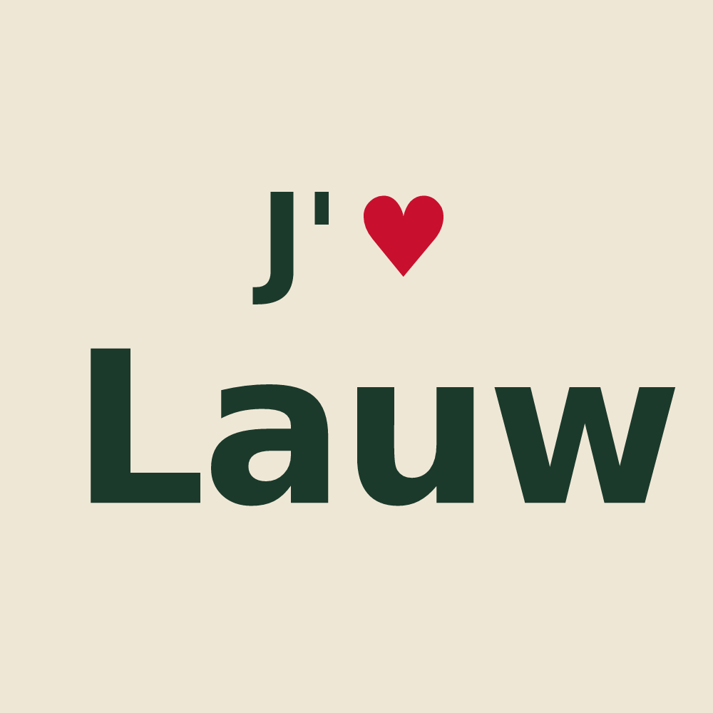 Tote bag personnalisé Lauw — design J'aime Lauw