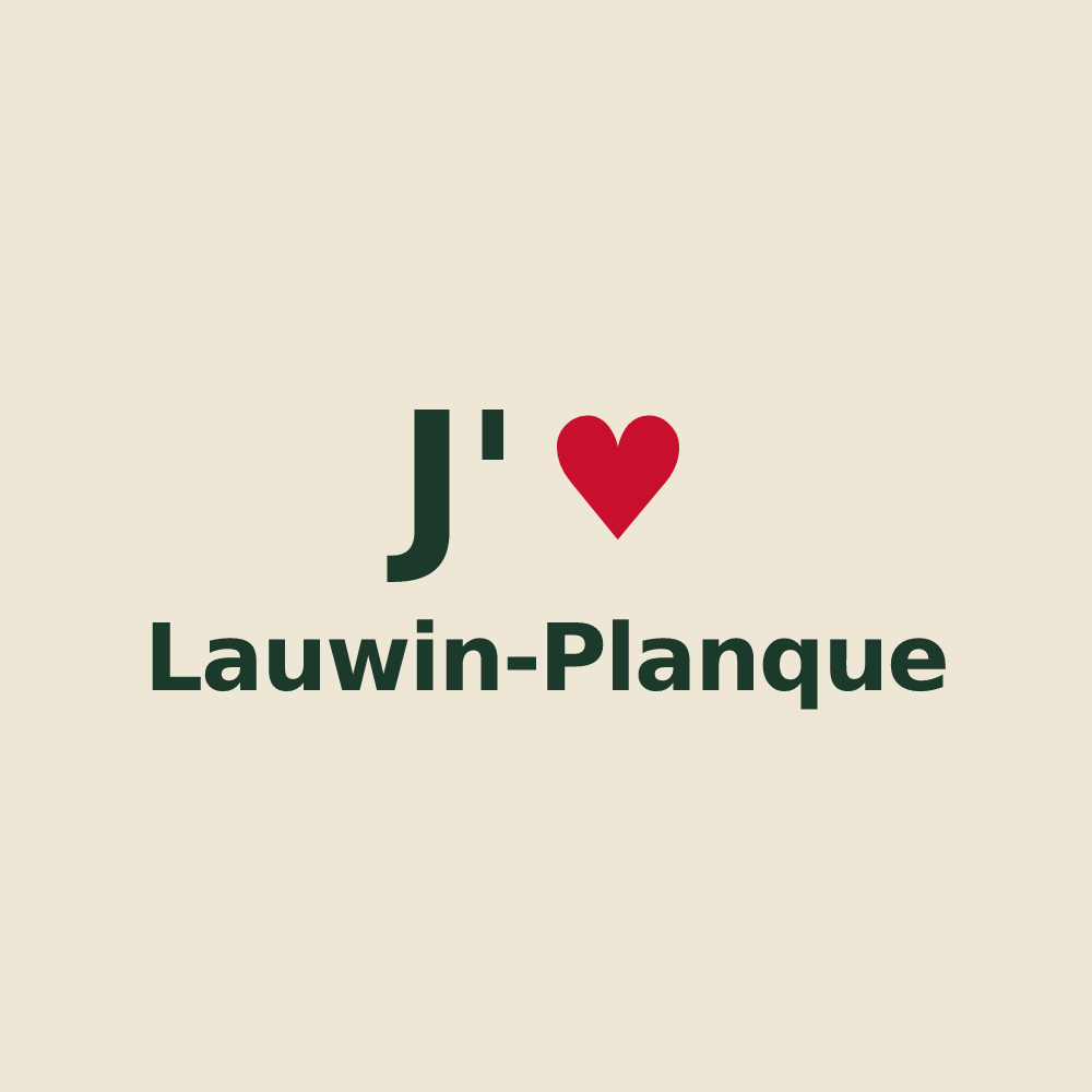 Tote bag personnalisé Lauwin-Planque — design J'aime Lauwin-Planque