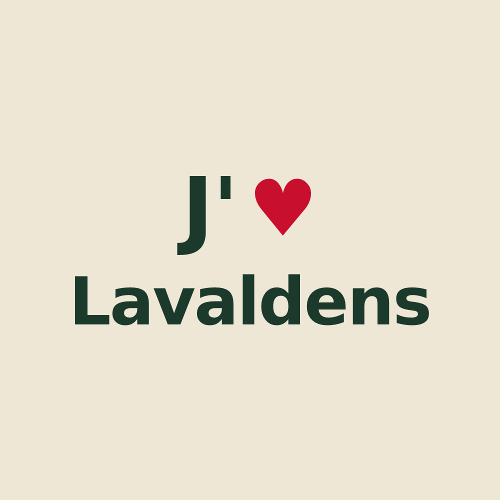 Tote bag personnalisé Lavaldens — design J'aime Lavaldens