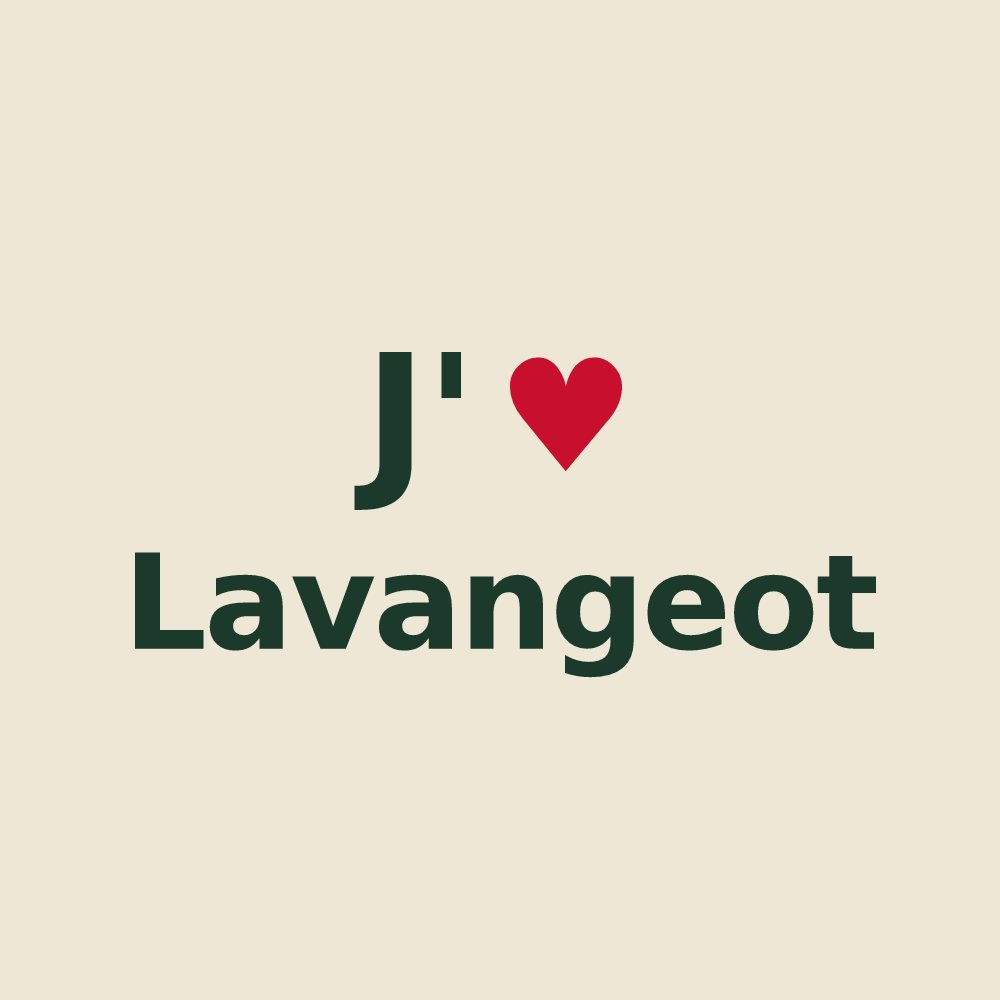 Tote bag personnalisé Lavangeot — design J'aime Lavangeot