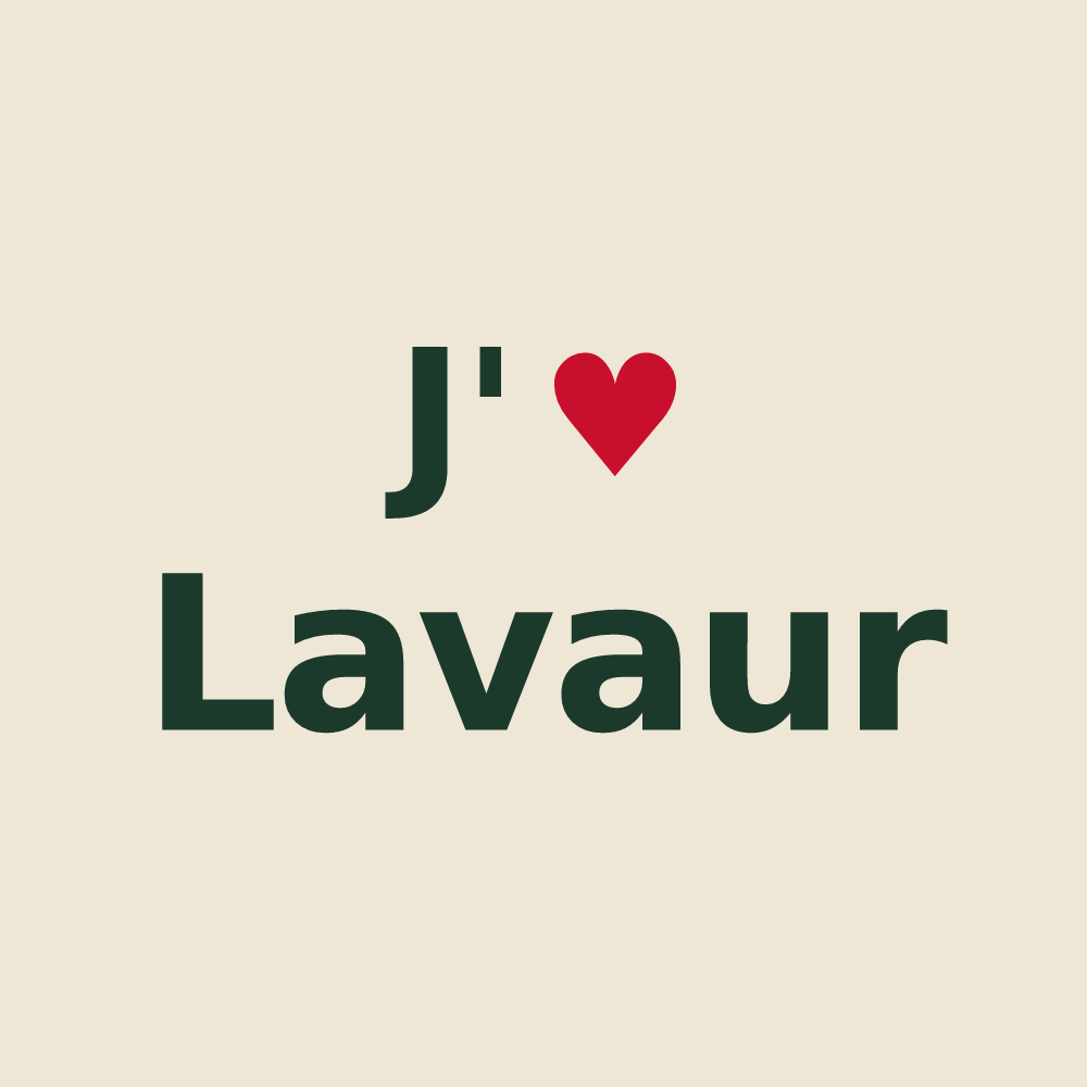 Tote bag personnalisé Lavaur — design J'aime Lavaur