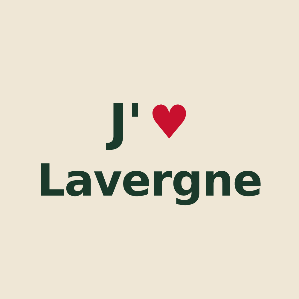 Tote bag personnalisé Lavergne — design J'aime Lavergne