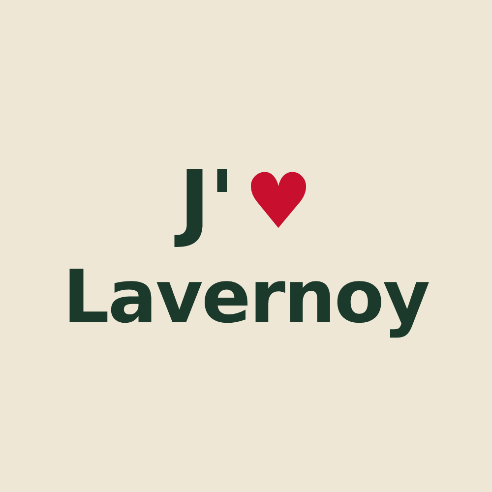 Tote bag personnalisé Lavernoy — design J'aime Lavernoy