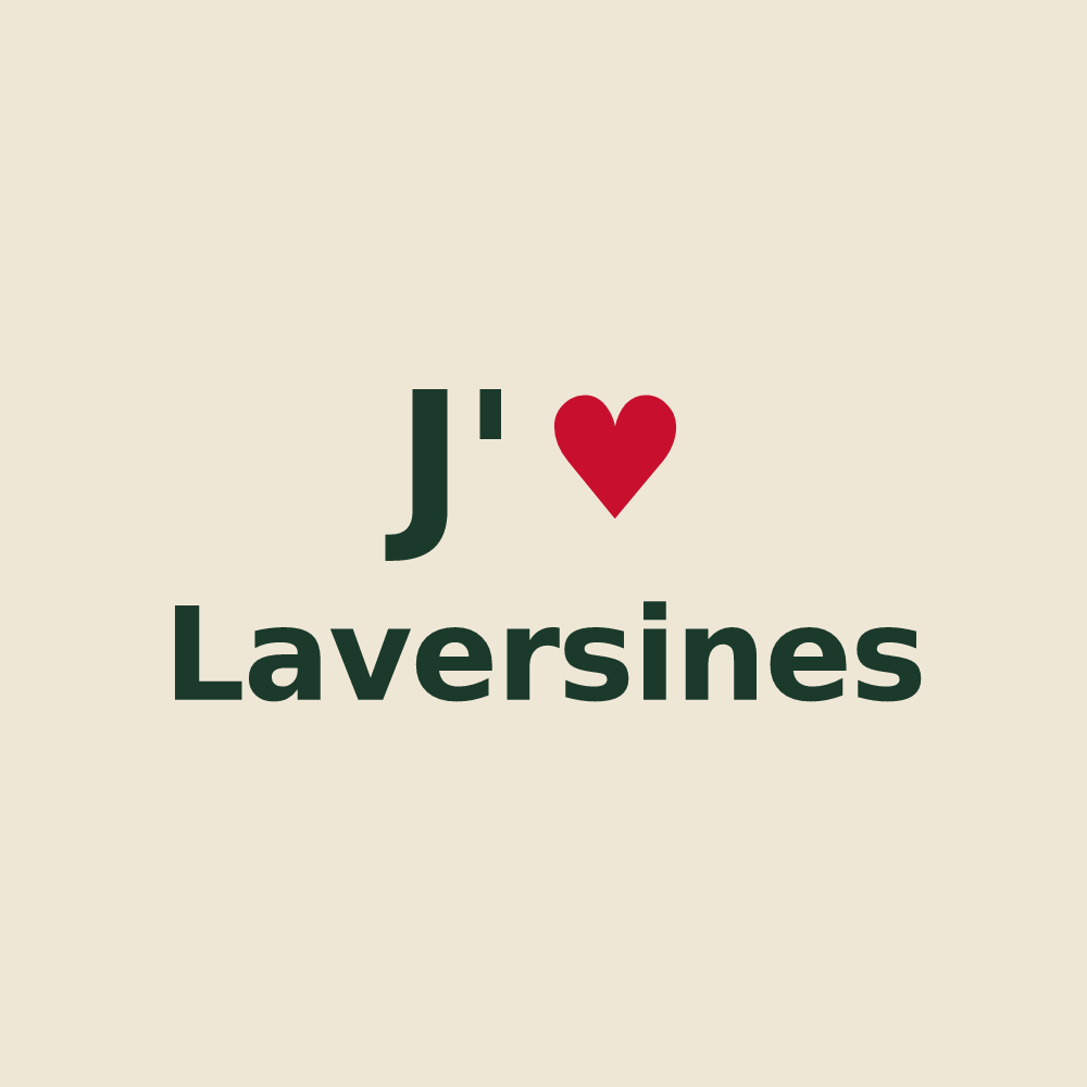 Tote bag personnalisé Laversines — design J'aime Laversines