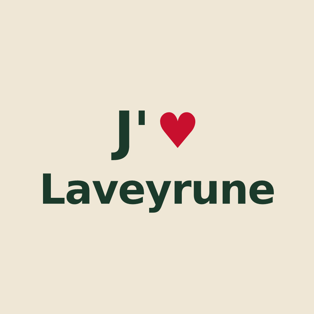 Tote bag personnalisé Laveyrune — design J'aime Laveyrune