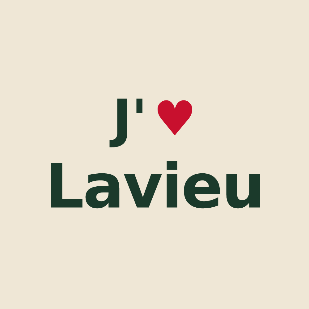 Tote bag personnalisé Lavieu — design J'aime Lavieu