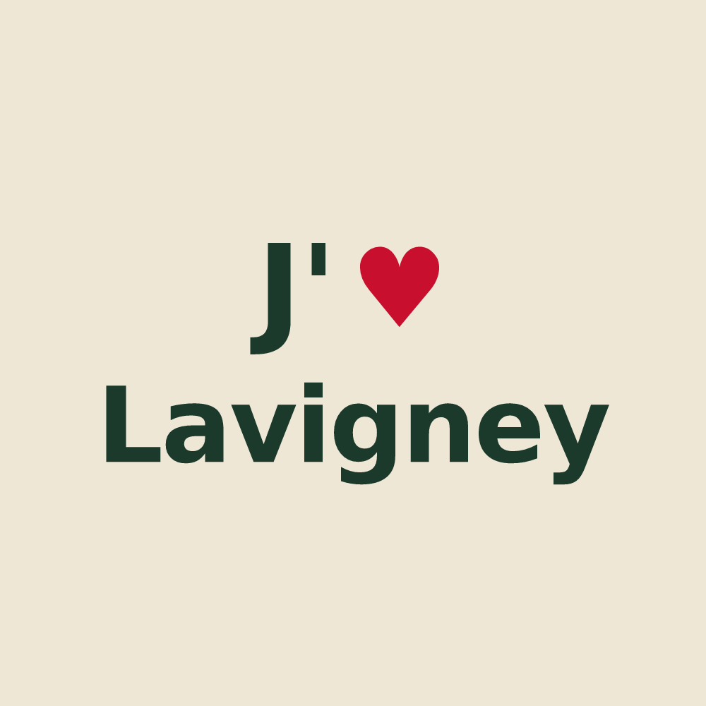 Tote bag personnalisé Lavigney — design J'aime Lavigney