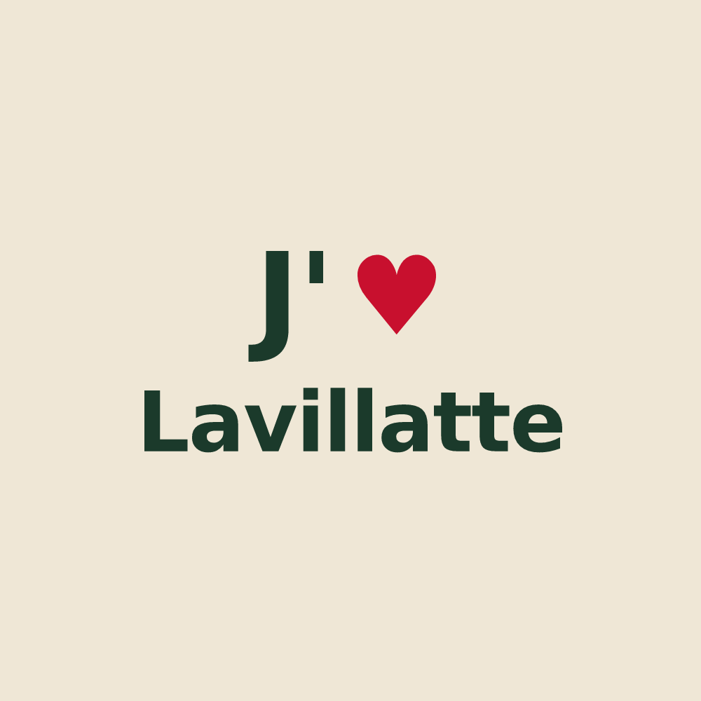 Tote bag personnalisé Lavillatte — design J'aime Lavillatte