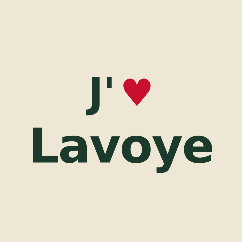 Tote bag personnalisé Lavoye — design J'aime Lavoye